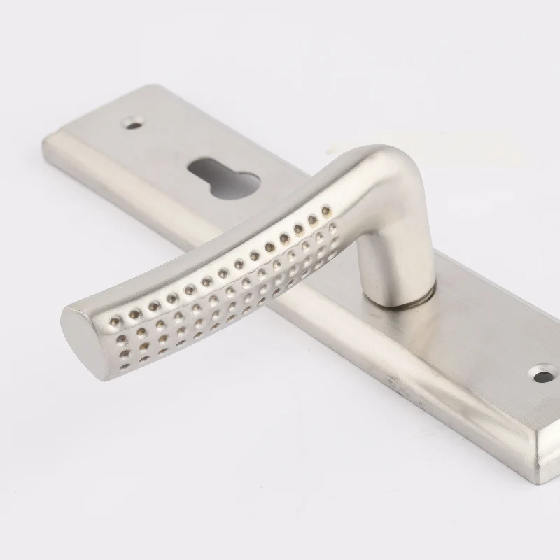 Modern Long Plate Door Handles Lock,  Stainless Steel Heavy Duty  Entry Handleset Mortise Door Lock