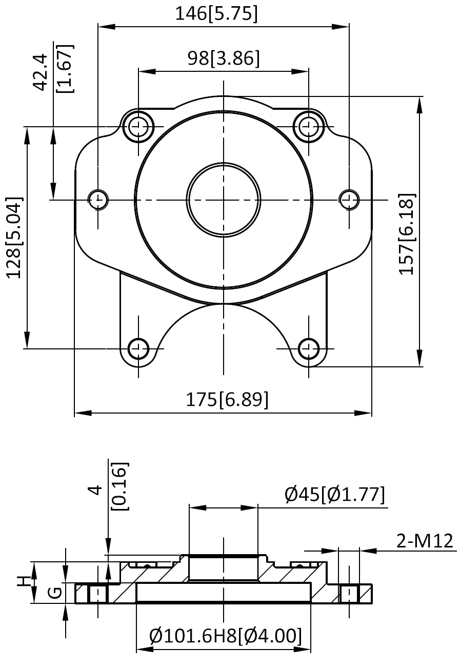 Фланец SAE B