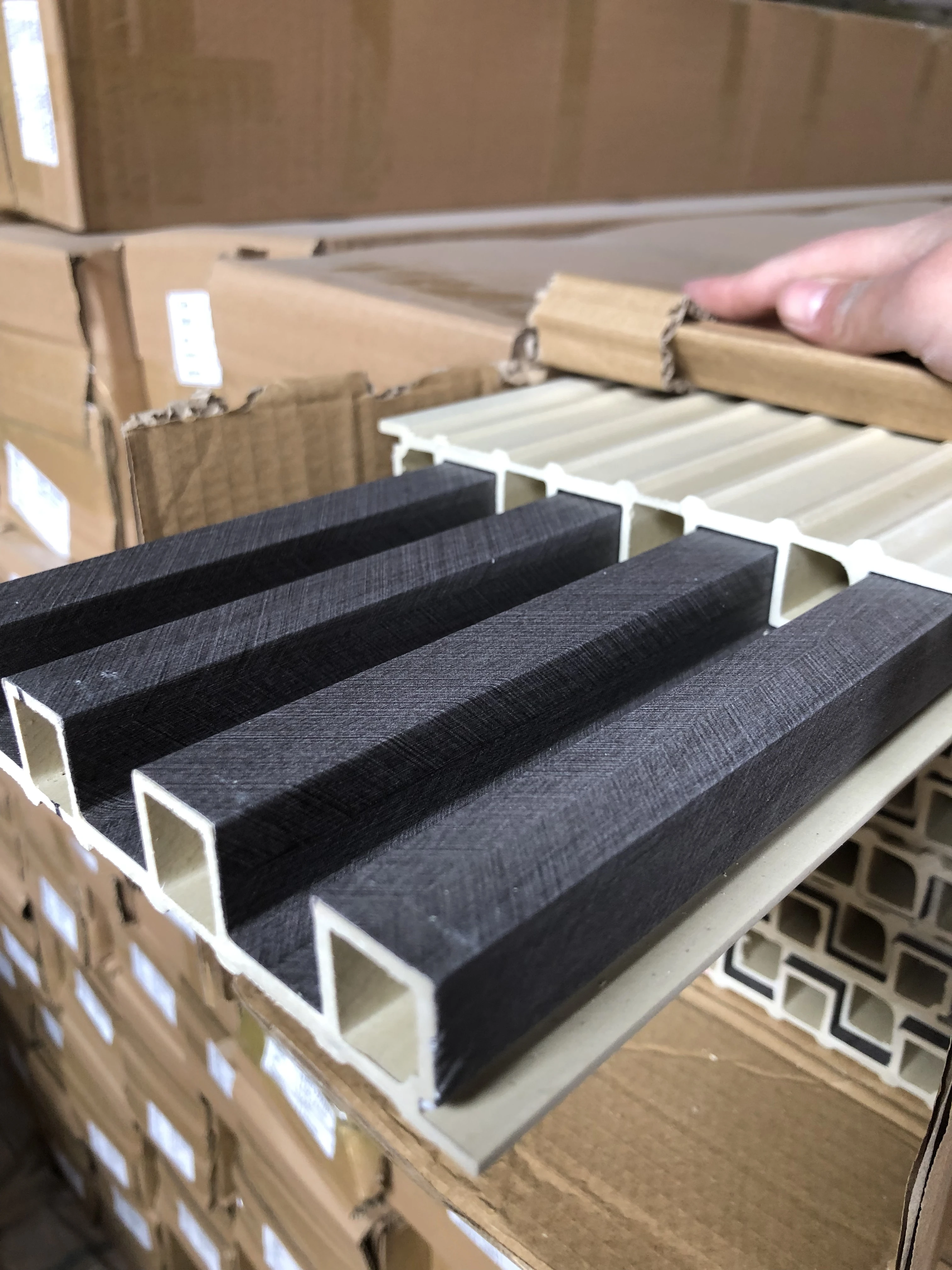 WPC Slat Wall Panel Interior Wall Cladding WPC Wall Panel water proof WPC panel For Indoor Decor