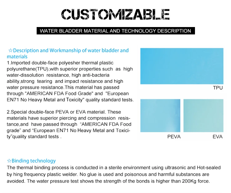 2L Portable Water Bladder Bag Bike Bicycle Cycling Camel Hydration Bladder Backpacks Camping Hiking Sports Water Bag