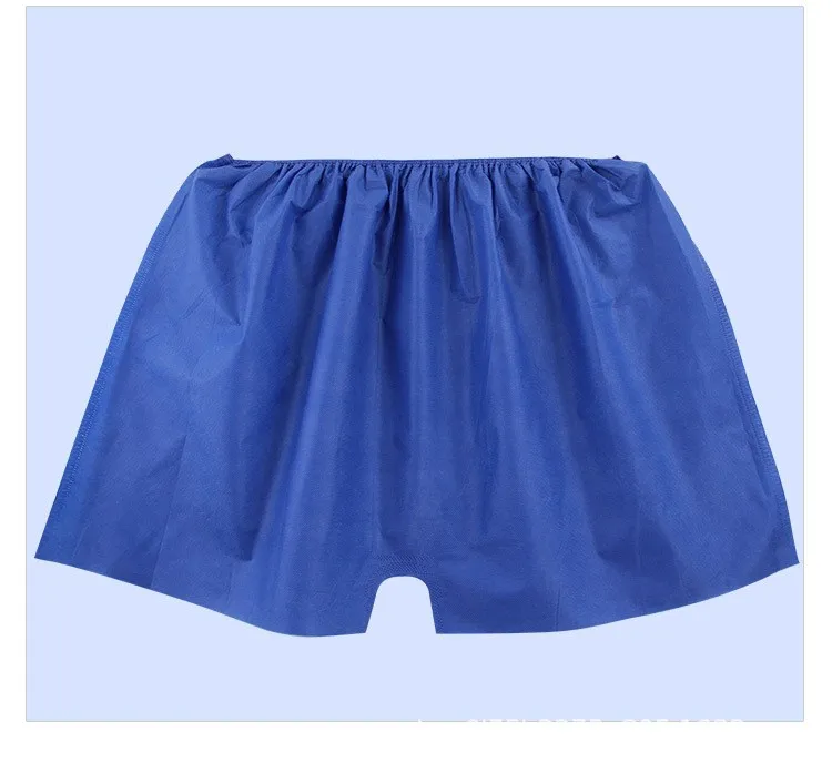 Hotsale Salon Mens Boxer Shorts Underwear Thick Breathable Blue Disposable Male Spa Underwear Boxer for Massage Tanning