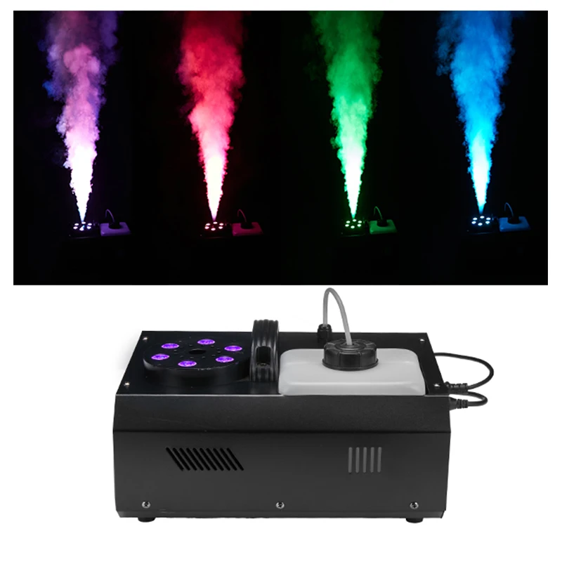Vertical Colored Smoke Machine 1500W Portable Stage Light Smoke Machine With Remote Fog Machine