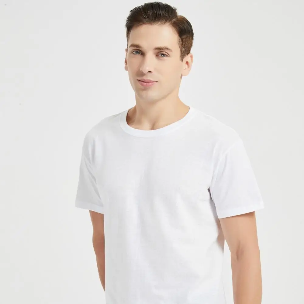 100% Cotton 160 gsm Men Unisex Wholesale OEM Logo Blank Custom plain short sleeve white t shirt T-shirt