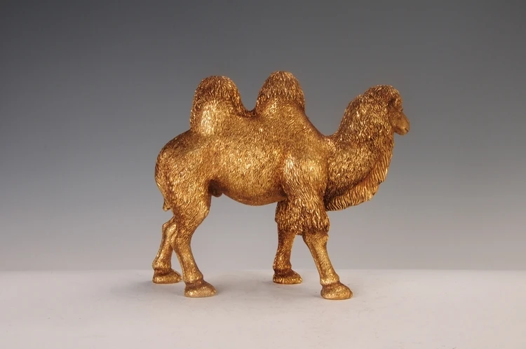 Polyresin golden resin animal camel figurines  home decor sculpture gifts & crafts