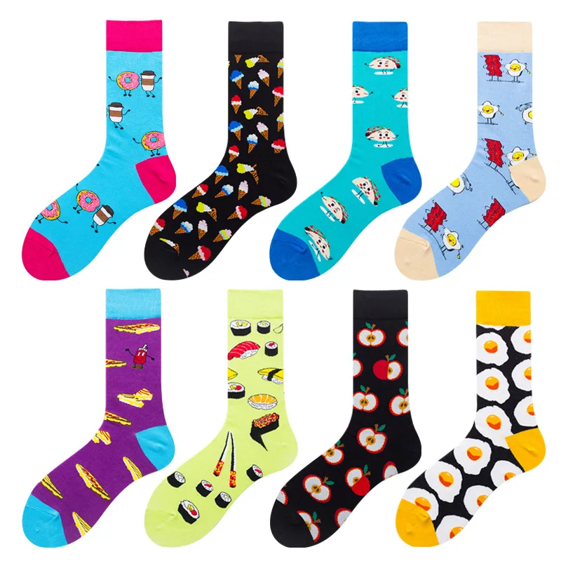 XR-46 Wholesale popular creative cotton socks fashion cartoon funny happy design socks