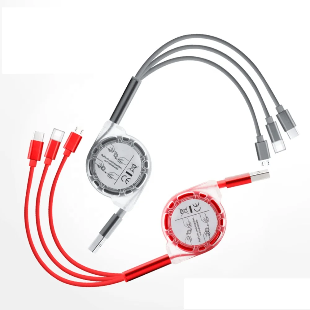 2021 New Design Factory Price 3 in 1 Multi Function Data Cable High Quality Fast Charging Cable