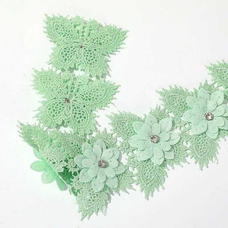 Factory direct sales fashion garment lace New design Spot drill tailorable lace Costume decoration