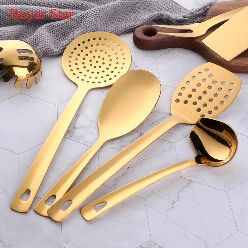BUYERSTART hot sales 12pcs/set 410 stainless steel kitchen cooking utensil set