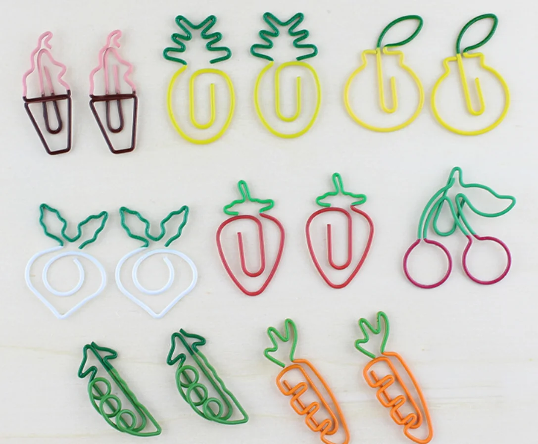 The Fruit Types of Paper Clip,Decorative Cherry Shaped Paper Clips for Office School