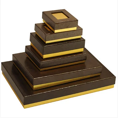 Eco Friendly Food Grade Cardboard Packaging Gold Paper Display Packaging Paper Gift Box With Clear Window