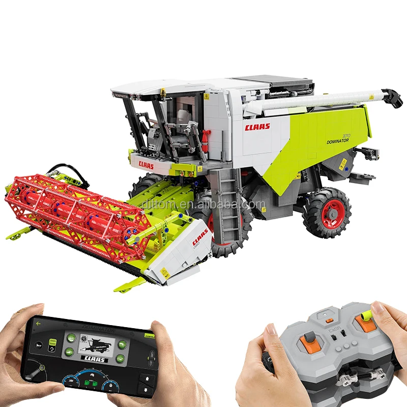 Cada C61508W ClASS 1/ 16 Combine Harvester Hybrid Farm Tractor Dominator 370 2.4G DIY RC Agricultural Machinery Model