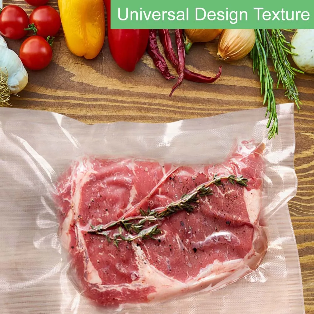 200PCS 6*10In Combo Food Vac Bags Vacuum Seal Bags Commercial Grade BPA Free Boil Microwave & Freezer Safe