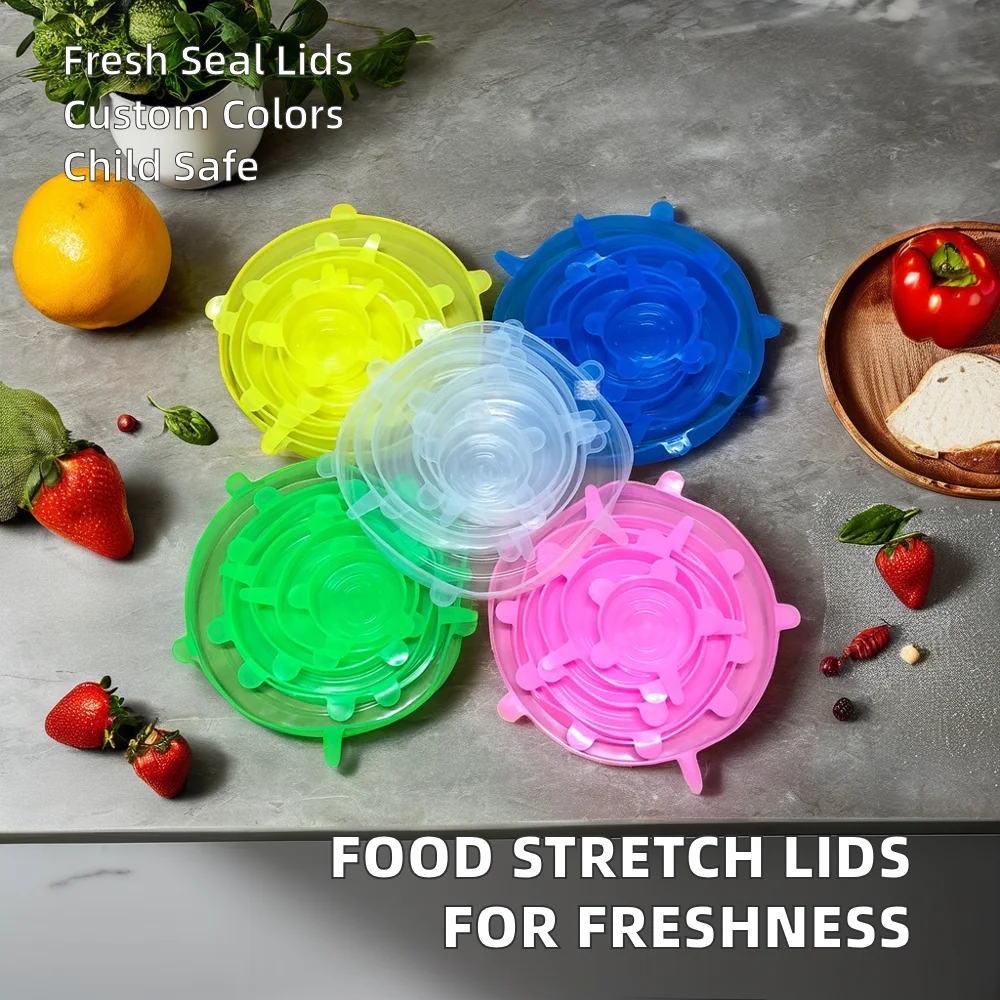 Hot Selling Food Grade Silicone Flip Top Cap Reusable Freshness Lid for Fruit Convenient and Practical for Food Storage