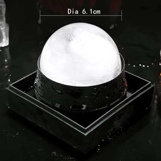3D Large Sphere Round Clear Transparent Ice Moulds Palet Hockey Puck Maker Plastic Whisky Ice Ball Cube Tray Molds