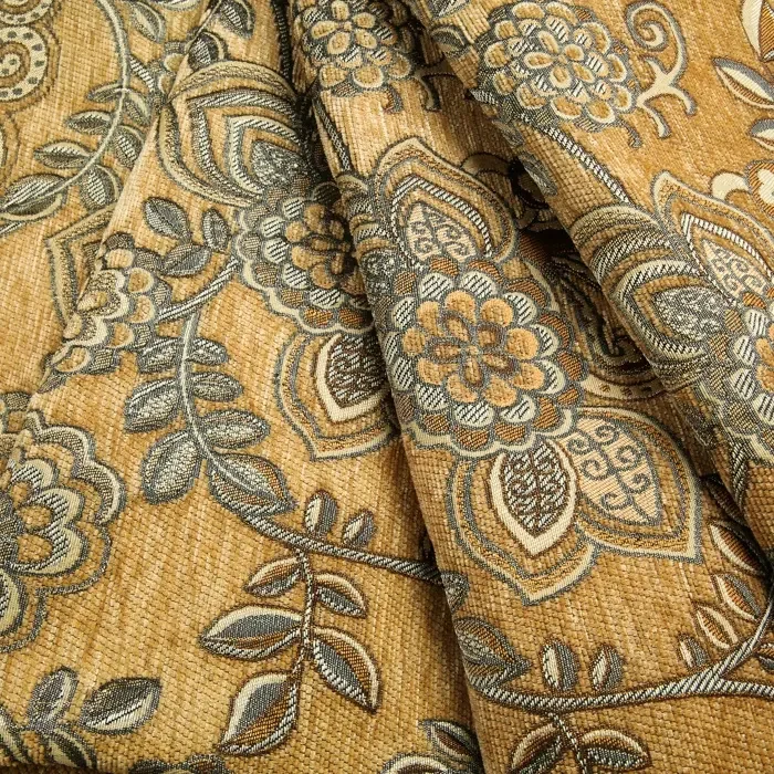 New Textile Fabrics Wholesale Top Quality Flower Jacquard Furniture Fabrics For Sofa Curtain