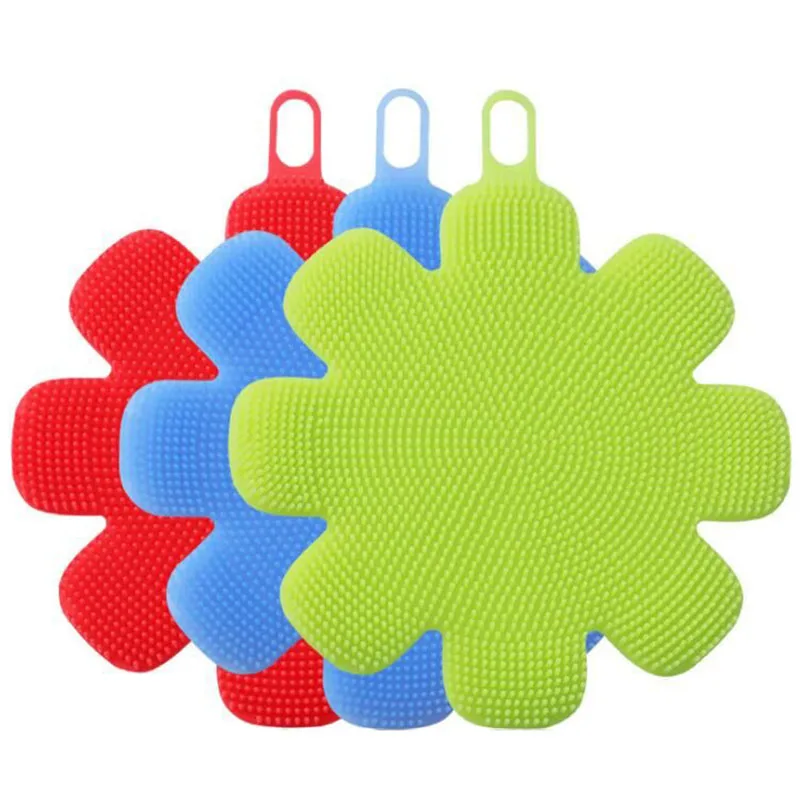 Qimeng Amazon Kitchen Accessories 2022 Cleaning Tools Silicone Dish Brush For Kitchen Soap Silicone Kitchen Brush