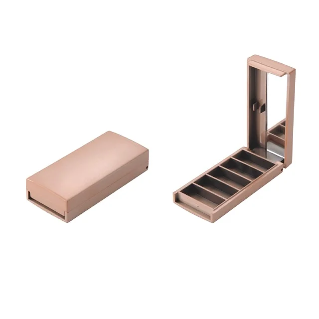 5 color packaging for moisturizing lipstick cream waterproof lip gloss frozen empty eyeshadow lipstick palette plastic case