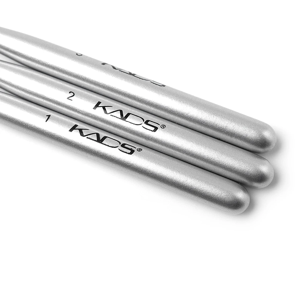 3pcs/set Professional Nail Art Pen Polish Brush Set for UV Gel Builder Stripes Lines DIY Drawing Pen Silver Nail Liner Brush Pen