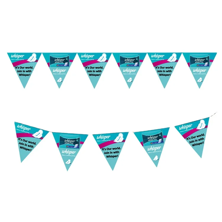 Wholesale custom decorative hanging bunting triangle pennant string flags
