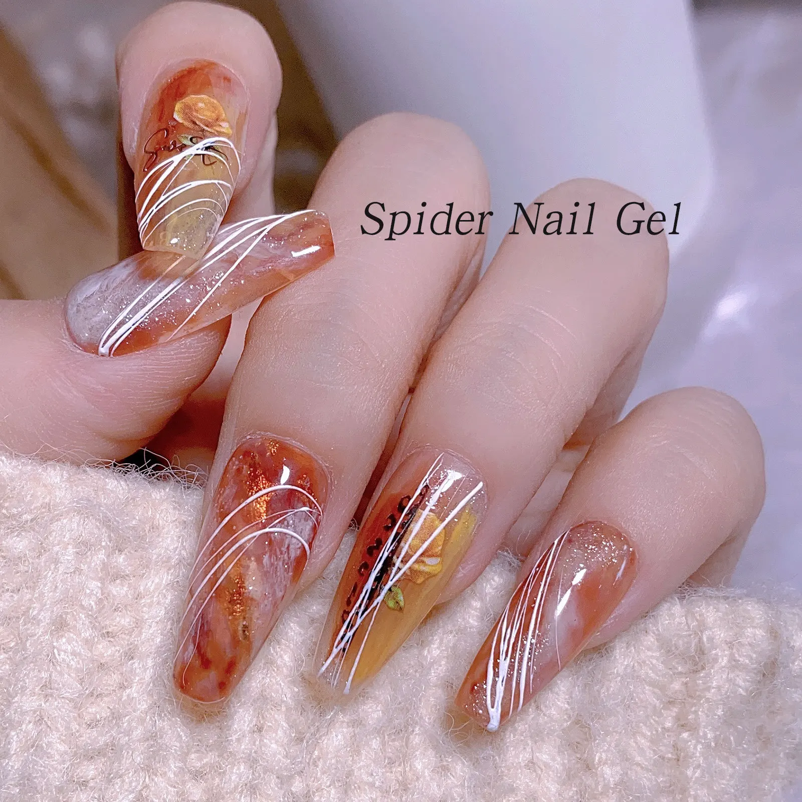 Wholesale 5ml Spider Wire Gel Nail Polish Flower Painting Liner Nail Art Gel Varnish Black White Rose Gold Sliver Spider Design