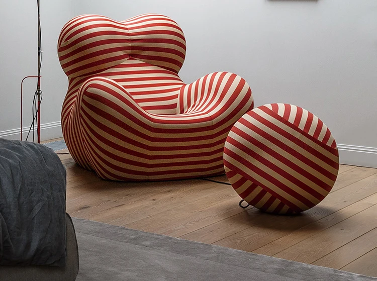 Modern design floor recliner sofa chair lazy fabric lounge accent living room chair