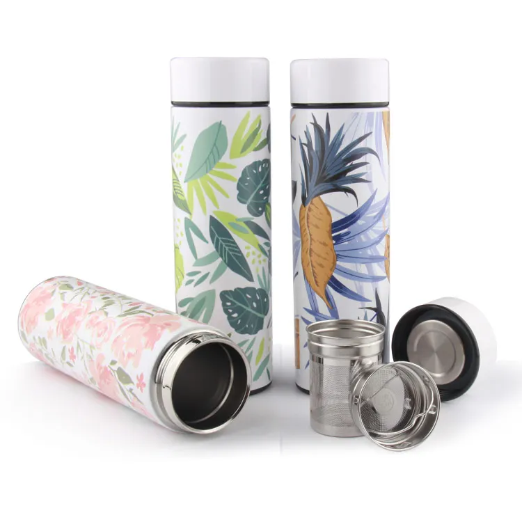 450ml Coffee Tea Tumbler Wholesale Double Wall Insulated Thermos Bottle Travel Vacuum Flask Stainless Steel Mug With Infuser