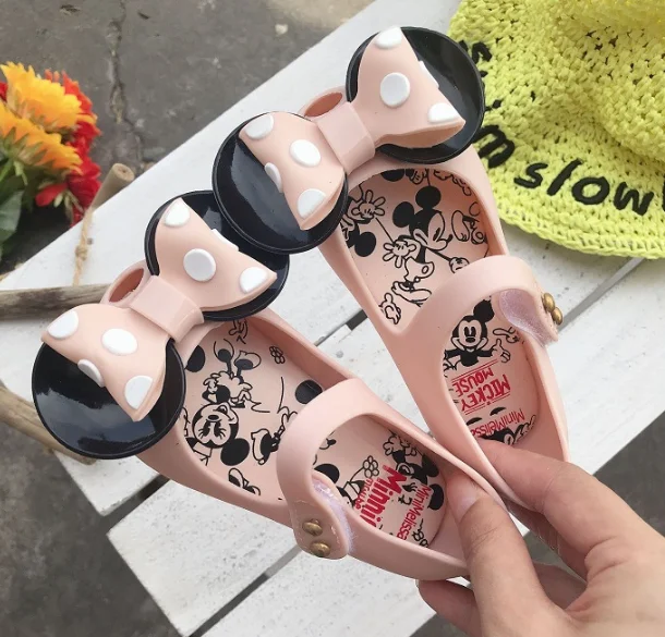 Сандалии-желе из ПВХ для девочек, с приятным запахом, с изображением мультяшной мыши