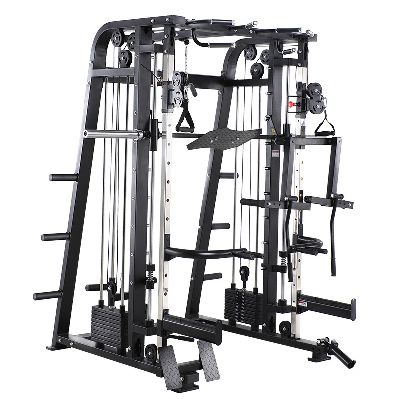Best selling fitness equipment multi functional trainer Multi function Smith Machine Cable Crossover