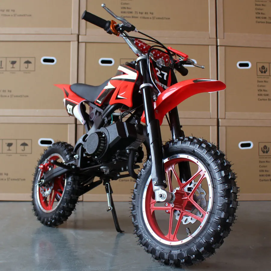 10 inch child 2 stroke mini dirt bike two wheels on suspension mini off road motorcycle