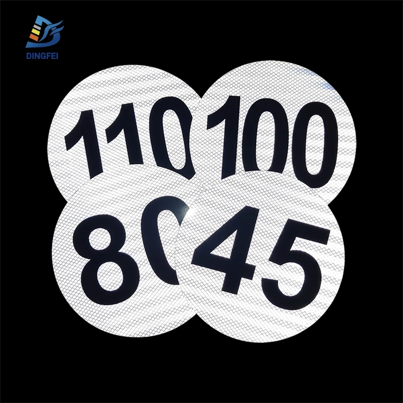 Custom Reflective 110 Kph Speed Limit Sticker Self Adhesive for Truck