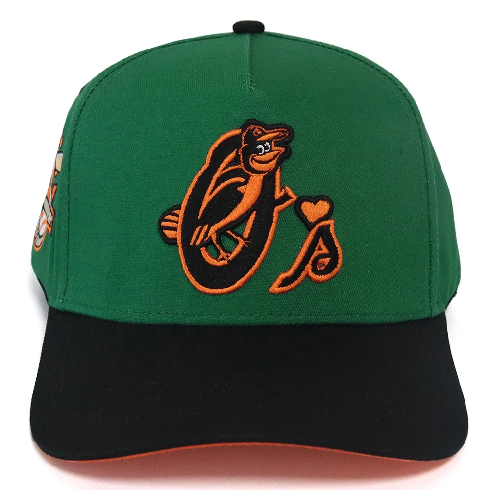 Заводская изготовленная на заказ бейсболка с 5 панелью в форме рамы двухцветная шапка с 3D вышивкой логотипа изогнутые поля хлопковые спортивные шапки