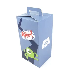 Wholesale custom paper box gift clear pvc window folding box for plush toys dolls packaging