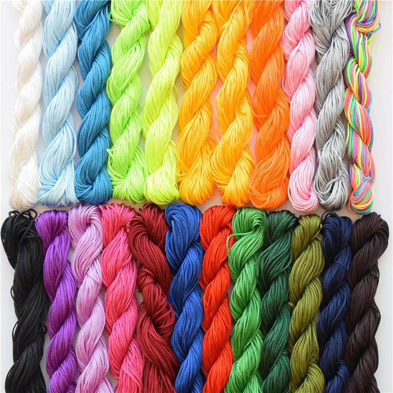 1mm/20m Jade Line Red Thread DIY Jewelry Chinese Knot Beading Wire Findings Nylon Slippers Bag Cord String DIY Slippers Bag