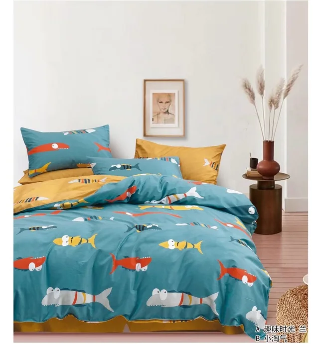 Children Cartoon High Quality Bed Sheet 100% Cotton 3D Crib Baby Dinosaur bedding sets