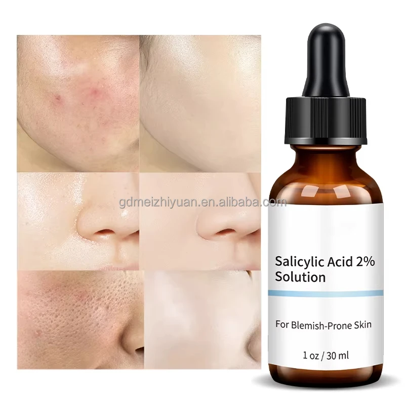 OEM/ODM Beauty Skin Care Salicylic Acid 2% Face Serum For Acne, Blackheads & Open Pores BHA Based Exfoliant