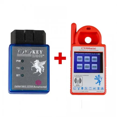 Оригинальный программатор ключей транспондера Mini CN900 Plus TOYO Key OBD II Pro для чипов 4C 46 4D 48 G H с 24 жетонами