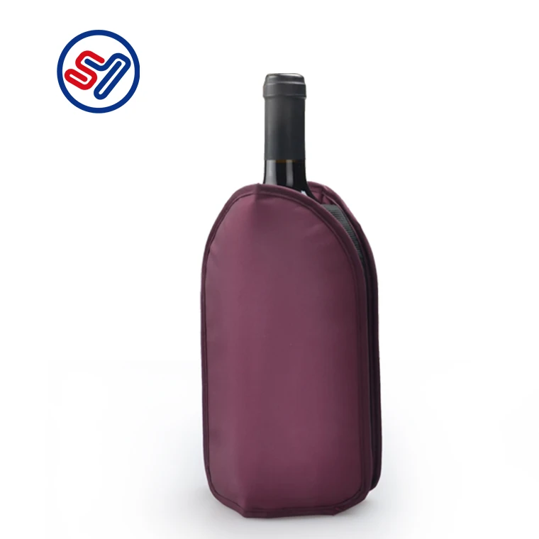 Hot selling gel Wine Bottle Cooler  chilling cooler bags sleeve wine cooler wine freezer bag