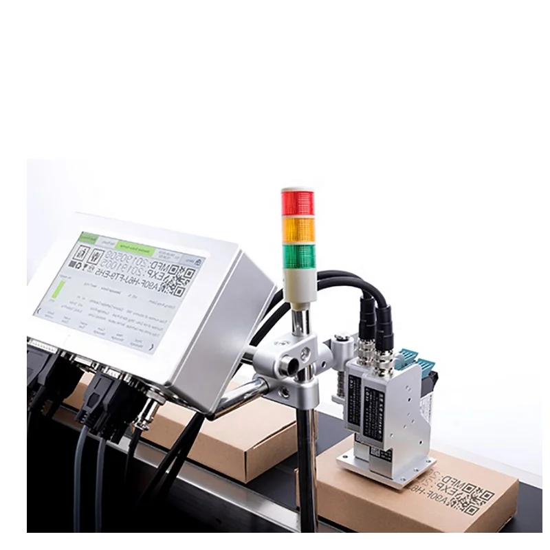 Automatic tij printer thermal industrial inkjet  printer dual nozzle on line inkjet batch coding machine