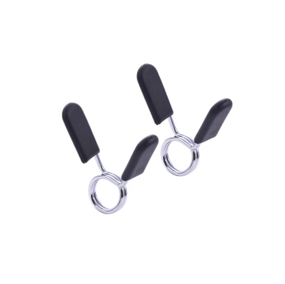 Fitness gym equipment accessories barbell bar sleeve bushing variable diameter end cover with dumbbell weight spring clip