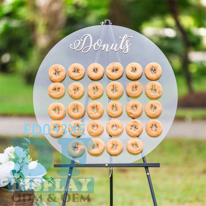 Donut Display Acrylic Doughnut Stand Donut Filler Tray Holder Rack For Wedding Or Retail Shop