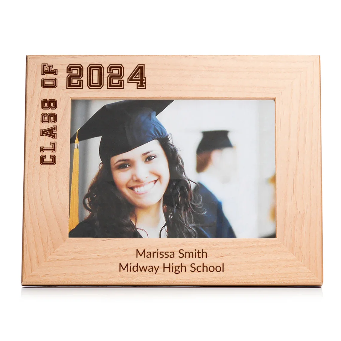 2024 Personalized Custom wood Photo Frame High School Graduation wooden Frame gift