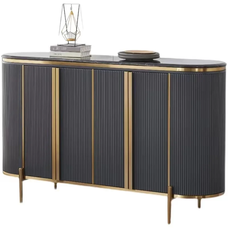 Light luxury paint sideboard living room simple modern dining room tea cabinet multi-function storage cabinet entrance