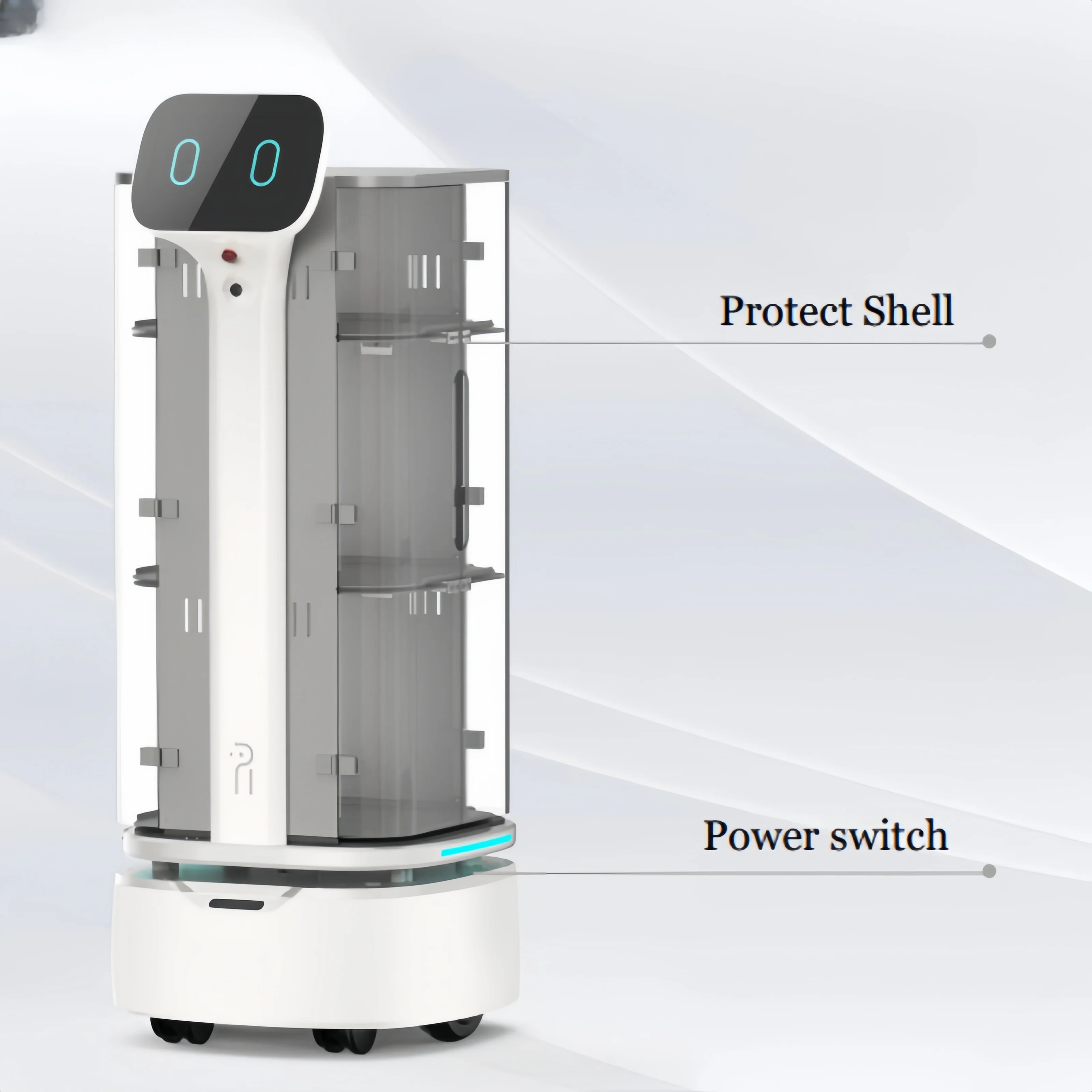 Artificial Intelligent  Robot Waiter Interactive Robot For Hotel Restaurant Smart Commercial  Delivery Robot