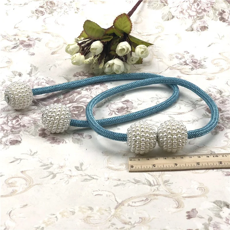 2PCS Pearl Magnetic Curtain Clip Curtain Holders Tie Back Buckle Clips Hanging Ball Buckle Tie Back Curtain Decor Accessories