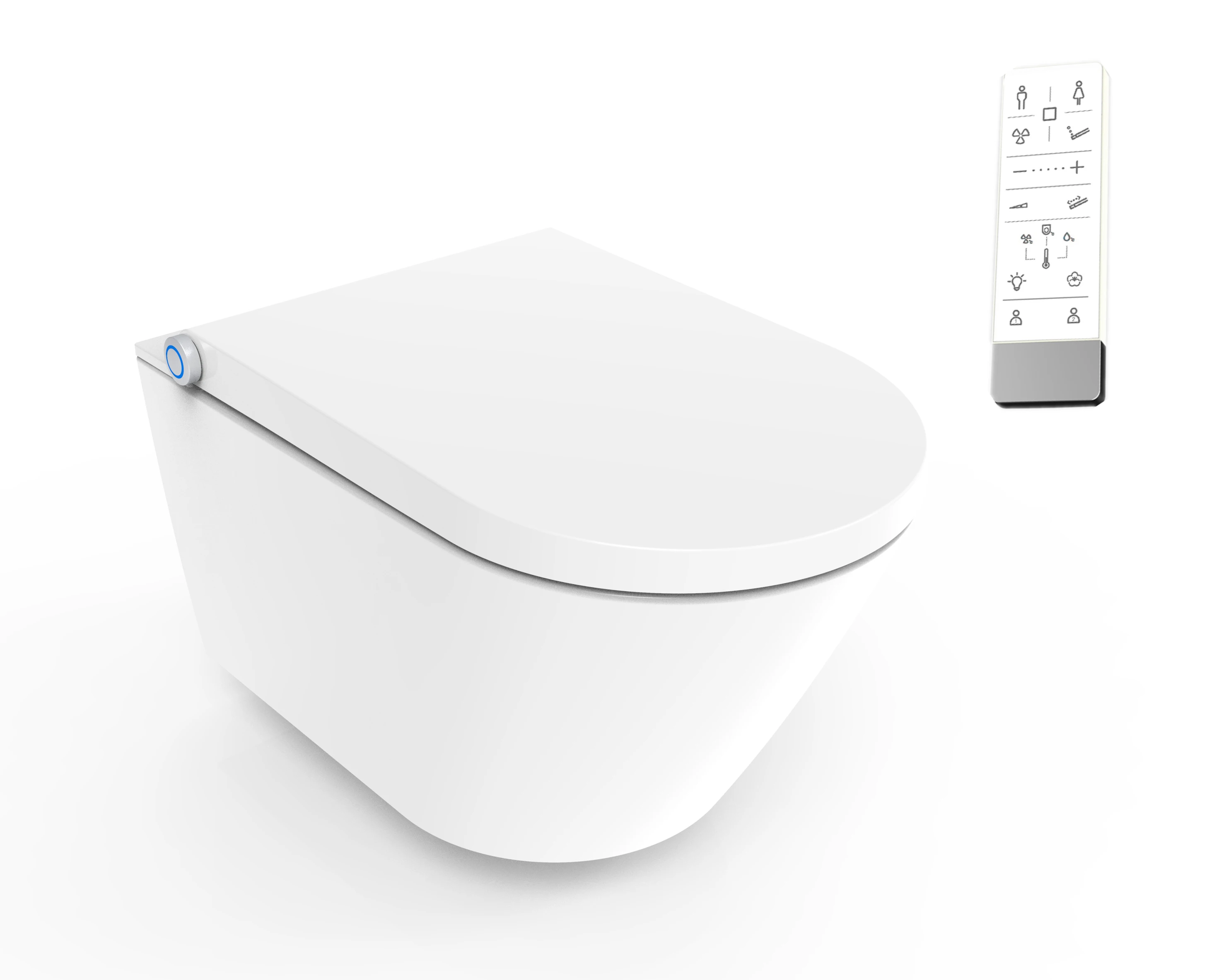 Лидер продаж Европейское стильное тонкое покрытие интеллектуальное сиденье для унитаза подогрев биде настенный туалет душа