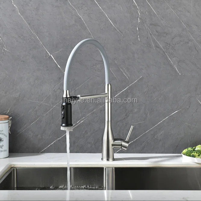 Brass brushed Dual Handle body round vintage purifier water hot cold mixer kitchen faucet 3 way kitchen faucets,