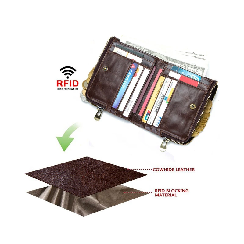  Прочные кошельки с зажимом для денег из натуральной кожи мужской RFID роскошный короткий