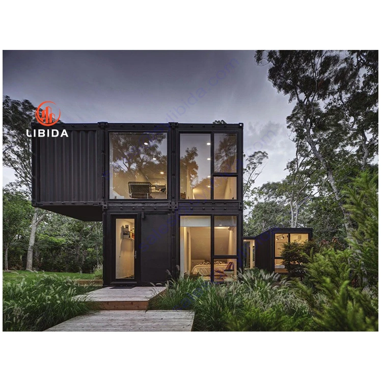 LIBIDA  prefab lowes modular portable flat pack australian standard homes prebuilt container house garage storage foldable house