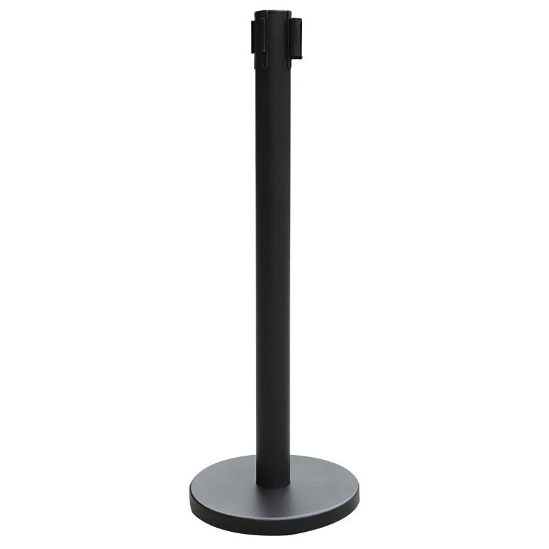 Polished Stainless Steel crowd control stanchion with 2m retractable belt Barrier