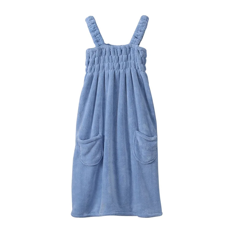 Japan korean beauty  saloon Micro plush soft  plush spa robe coral flannel pajamas gown